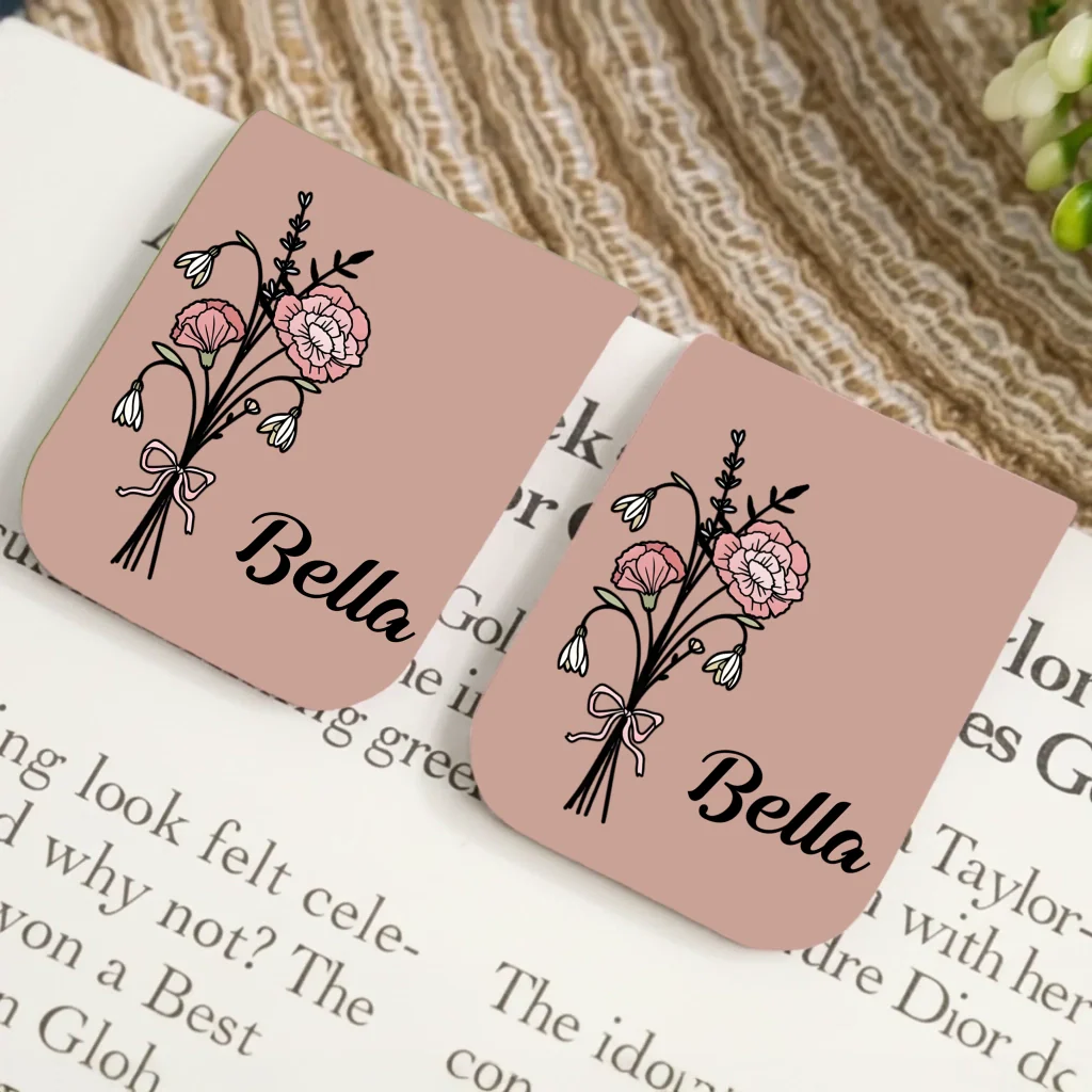 Make Every Reading Session Personal With a Custom Floral Magnetic Bookmark