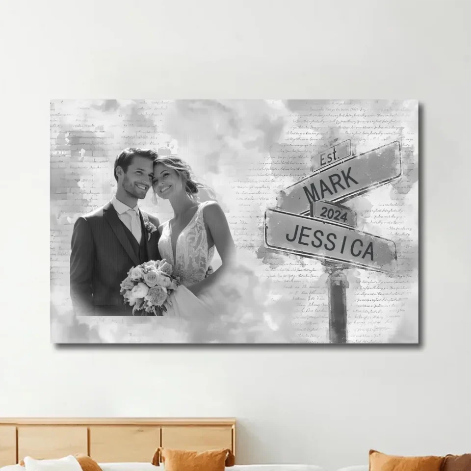 Custom Photo “I Need You Because I Love You” Horizontal Poster: Emotional Gift for Anniversaries & Valentine’s Day