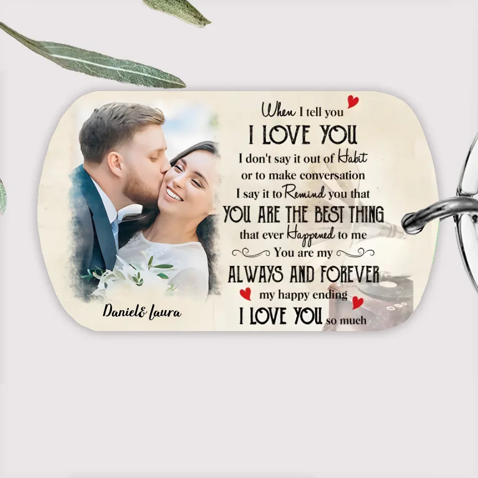 The "My Happy Ending" Personalized Custom Keychain: A Romantic Gift for Couples That Says It All