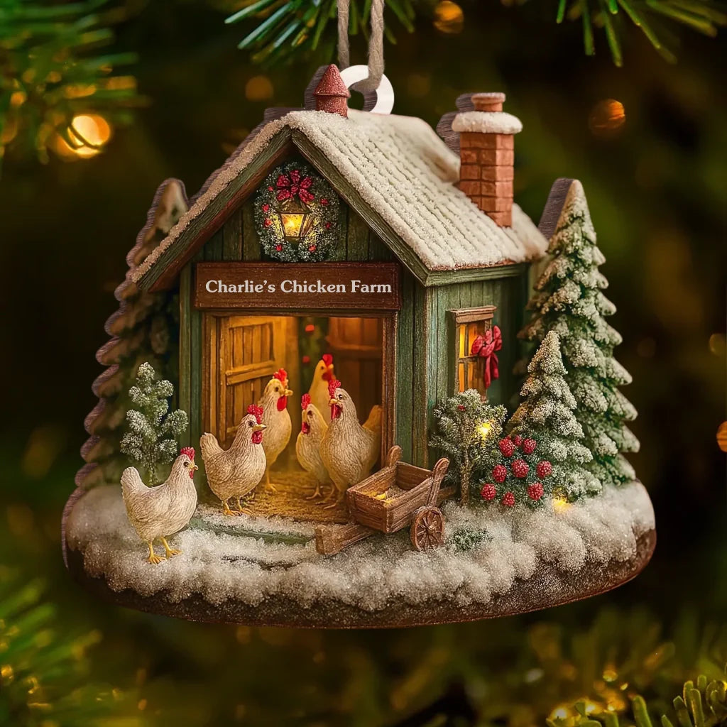 Bring Farm Charm to the Holidays with a Personalized Chicken Ornament