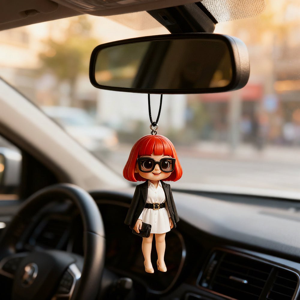 Custom 3D Mini Figure Character Car Hanging Ornament – Personalized Car Decoration Gift