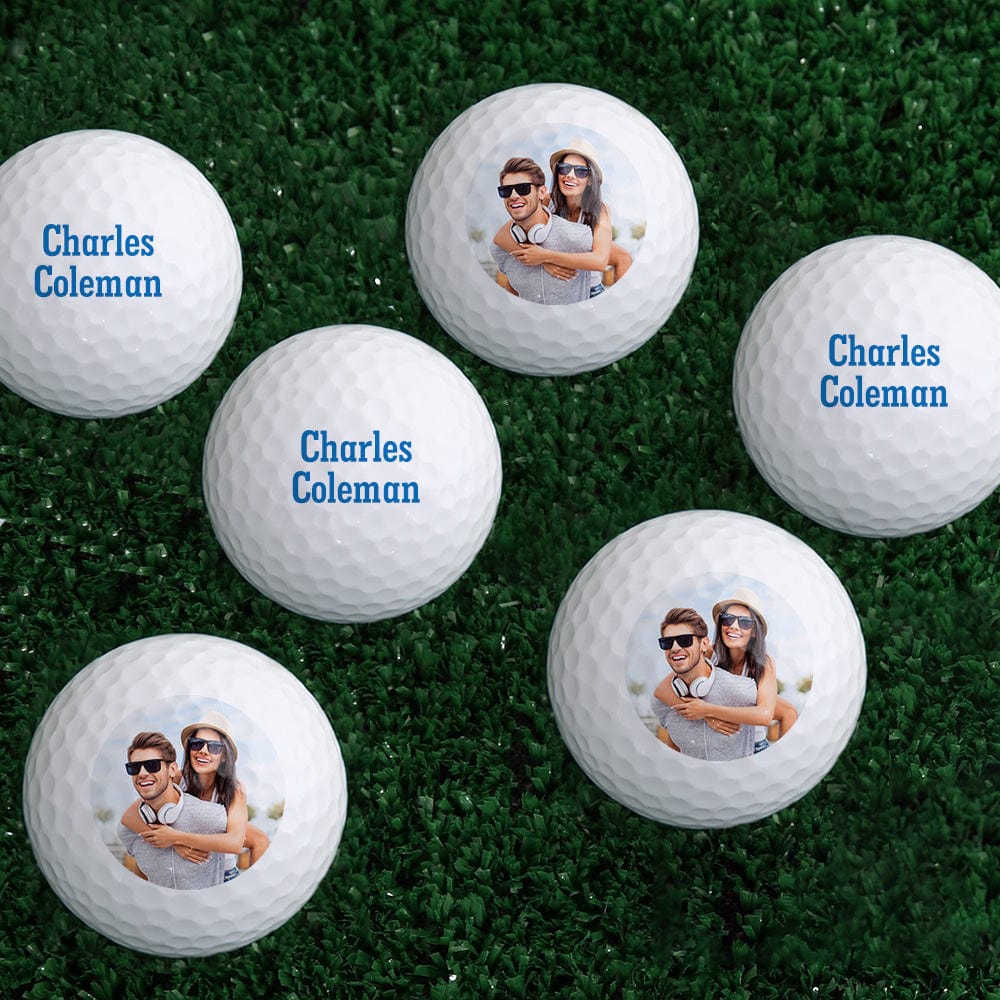 Custom Golf Balls with Picture & Text (Set of 6): Personalized Golf Gift for Lovers & Golfers