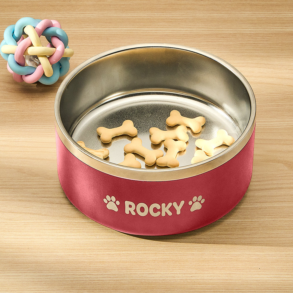 Personalized Name 32oz Dog Bowl / Water Dish: Custom Gift for Dog Lovers & Pet Owners