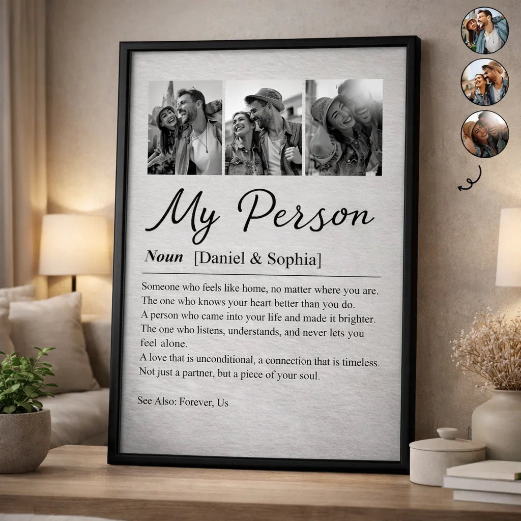 Our Story, in One Picture" Custom Couple Poster: Personalized Photos & Milestones in One Timeless Piece