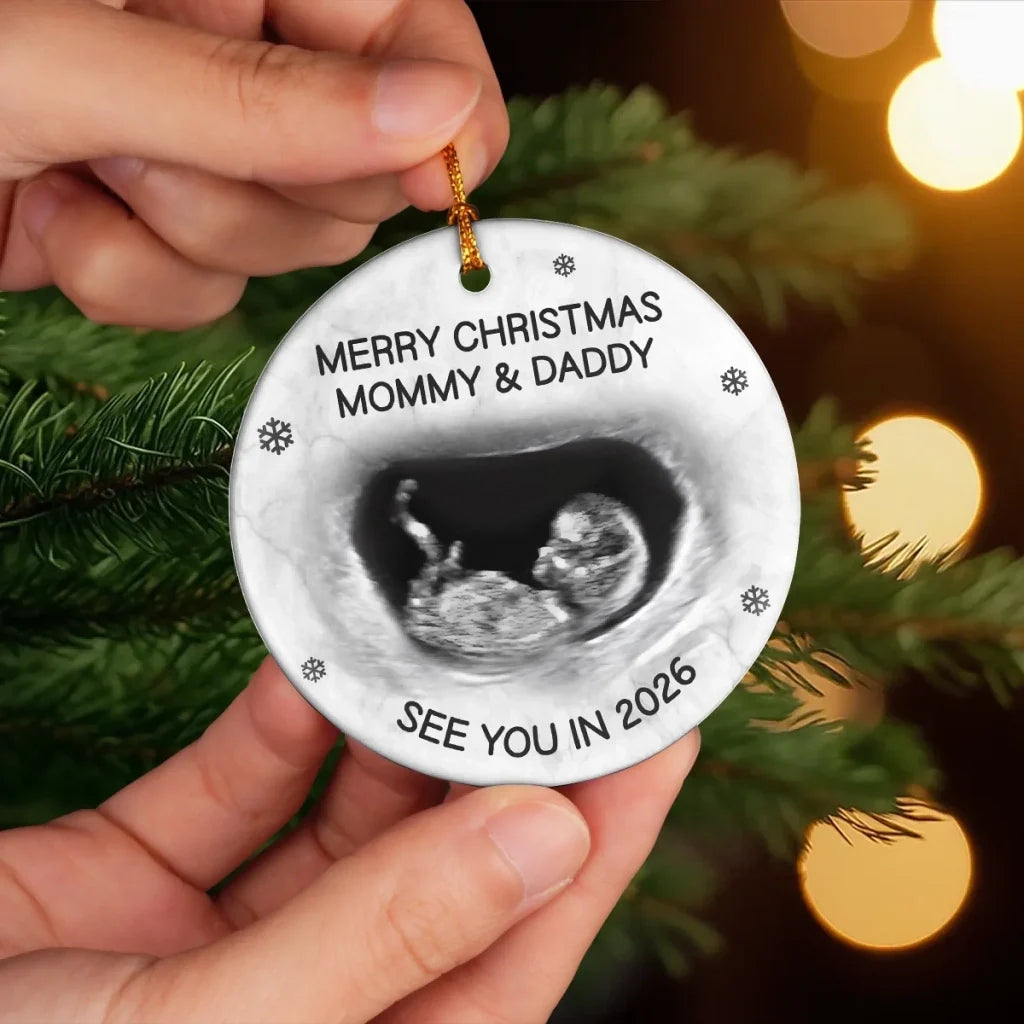 Announce Your Baby’s Arrival This Christmas with a Personalized Ornament