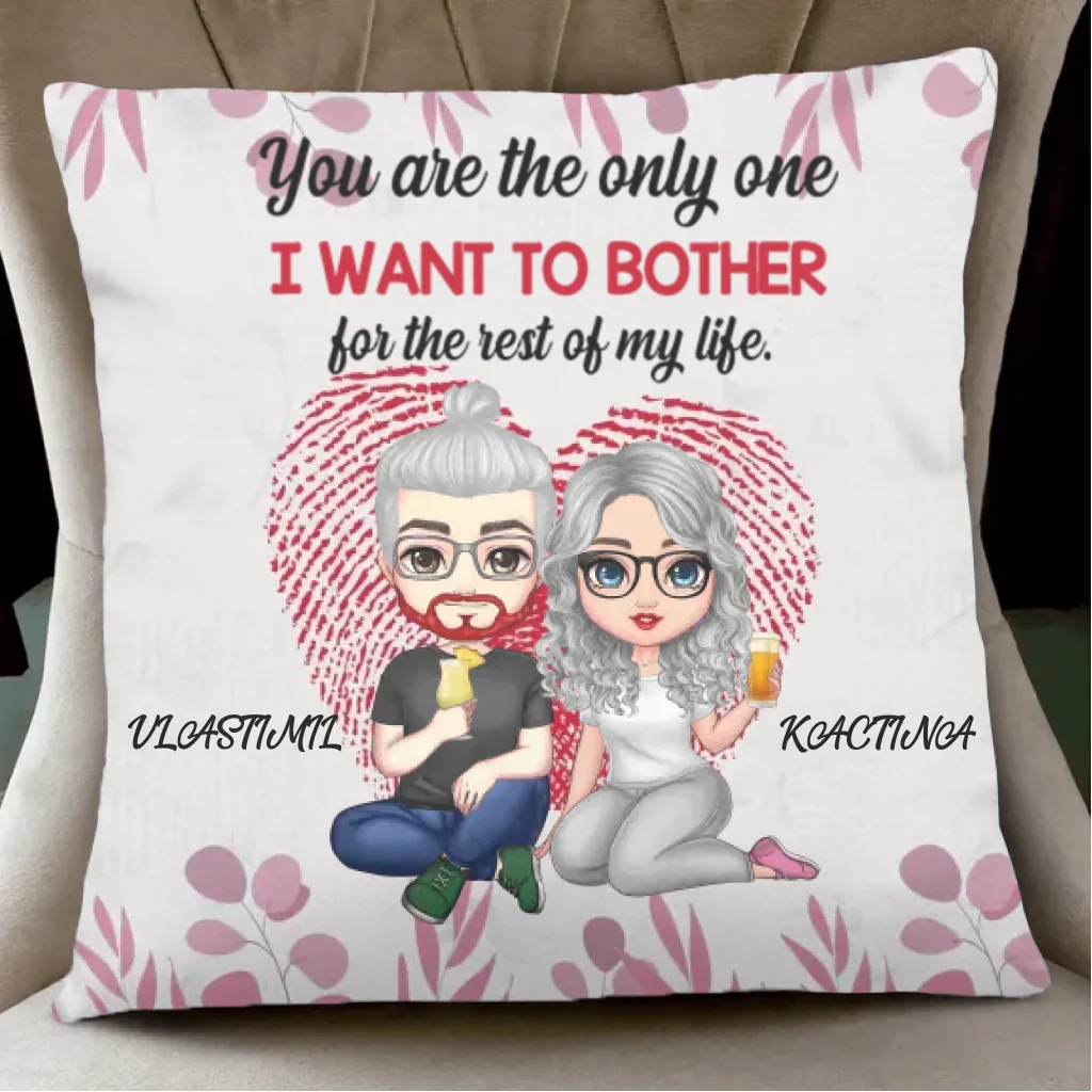 You Are The One” Personalized Couple Photo Pillow: Romantic Gift for Anniversaries & Valentine’s Day
