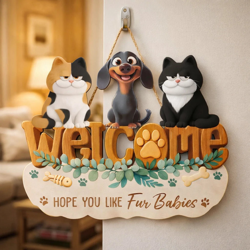 Personalized “Hope You Like Dogs” Custom Wood Sign – Funny Dog Lover Gift & Entryway Decor
