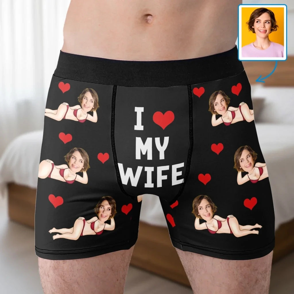 Custom Photo Boxer Briefs "Built Together Still Standing Strong": The Ultimate Personalized Anniversary Gift for Couples
