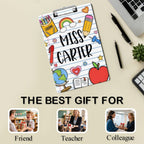 Custom Text Name Folder with Rainbow Stationery Design – Teacher's Day & Back to School Gift