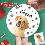 Photo Ornament Personalized Photo and Name Christmas Sympathy Gift for Loss of Dog