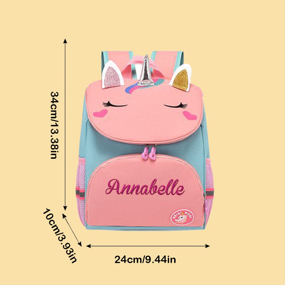 Personalized Name Embroidery Backpack Custom Unicorn Backpack School Bags Gift for Kids