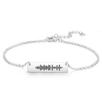 Scannable Code Custom Music Engraved Bar Anklet