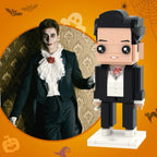 Full Body Custom 1 Person Brick Figures Small Particle Block Count Dracula Brick Figures Halloween Gifts