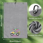 Personalized Golf Towel with Name Hanging Clip Golf Cart Towel Gift for Golf Lovers