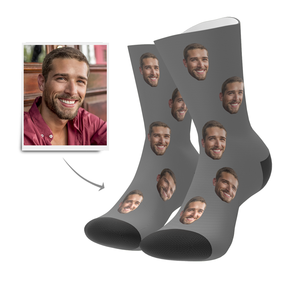 photo socks personalized face photo everyday wear gift for boyfriend