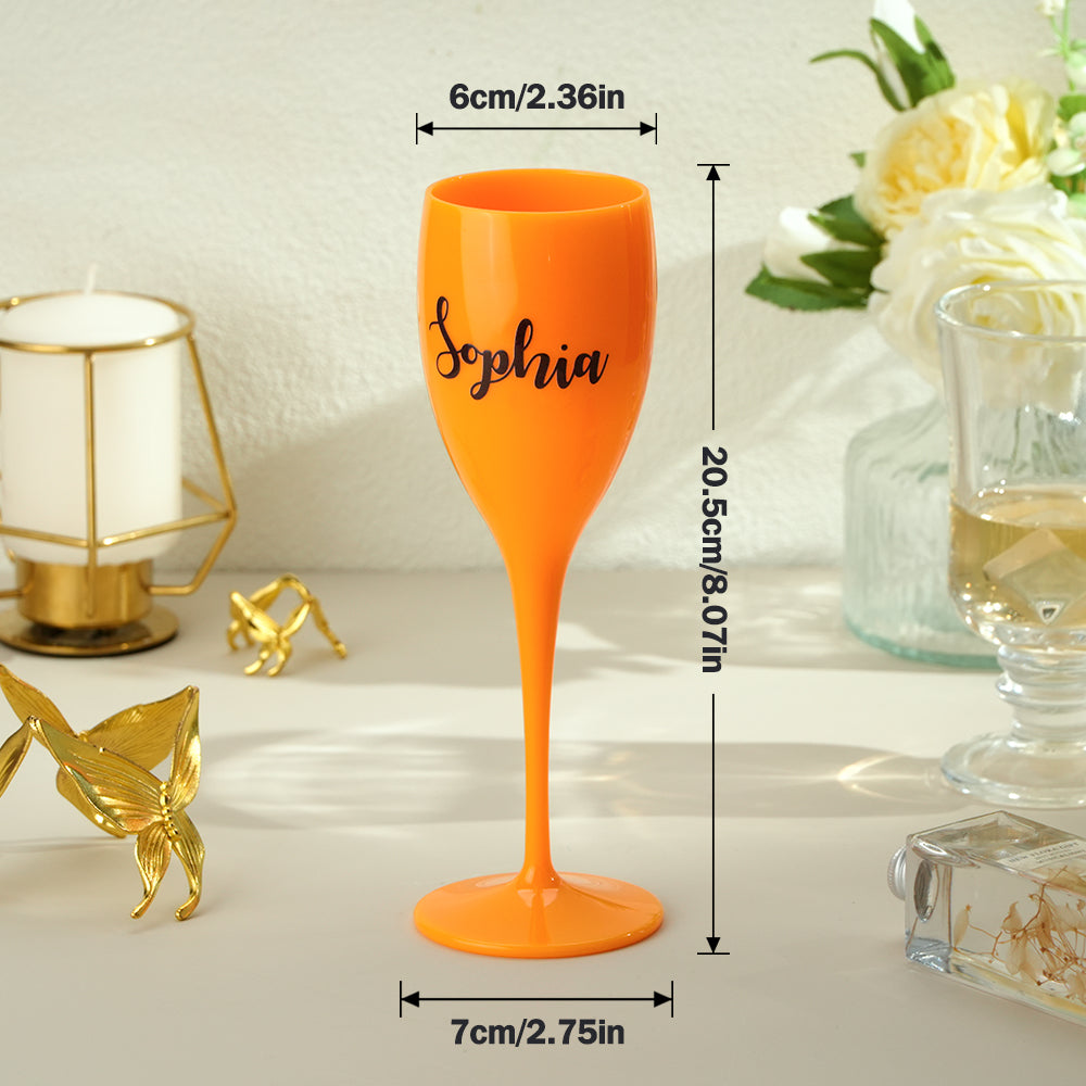 custom champagne toasting flutes birthday bachelorette bridal favors her detail view