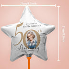 Custom 50th Birthday Balloons with Photo for Birthday Party Decoration