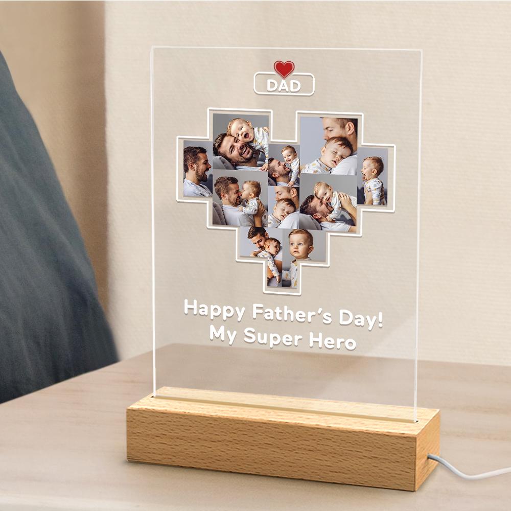 personalized custom gift for dad with clear acrylic finish