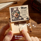 Personalized Wooden Photo Music Box Custom Heart Music Box Gift for Mother