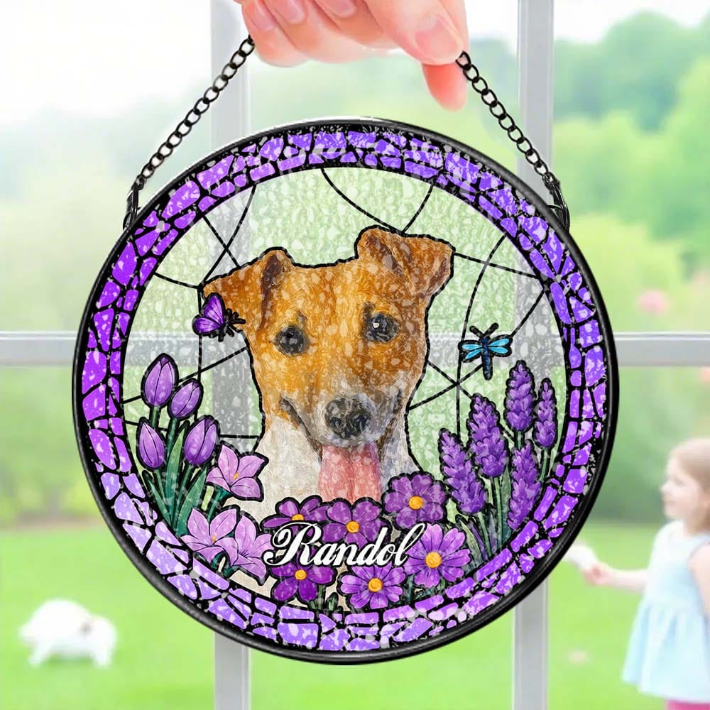 Love Feels Close Again Suncatcher Ornament Window Memorial Gift for Loss of Dog