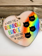 cat memorial heart ornament personalized design holiday decor