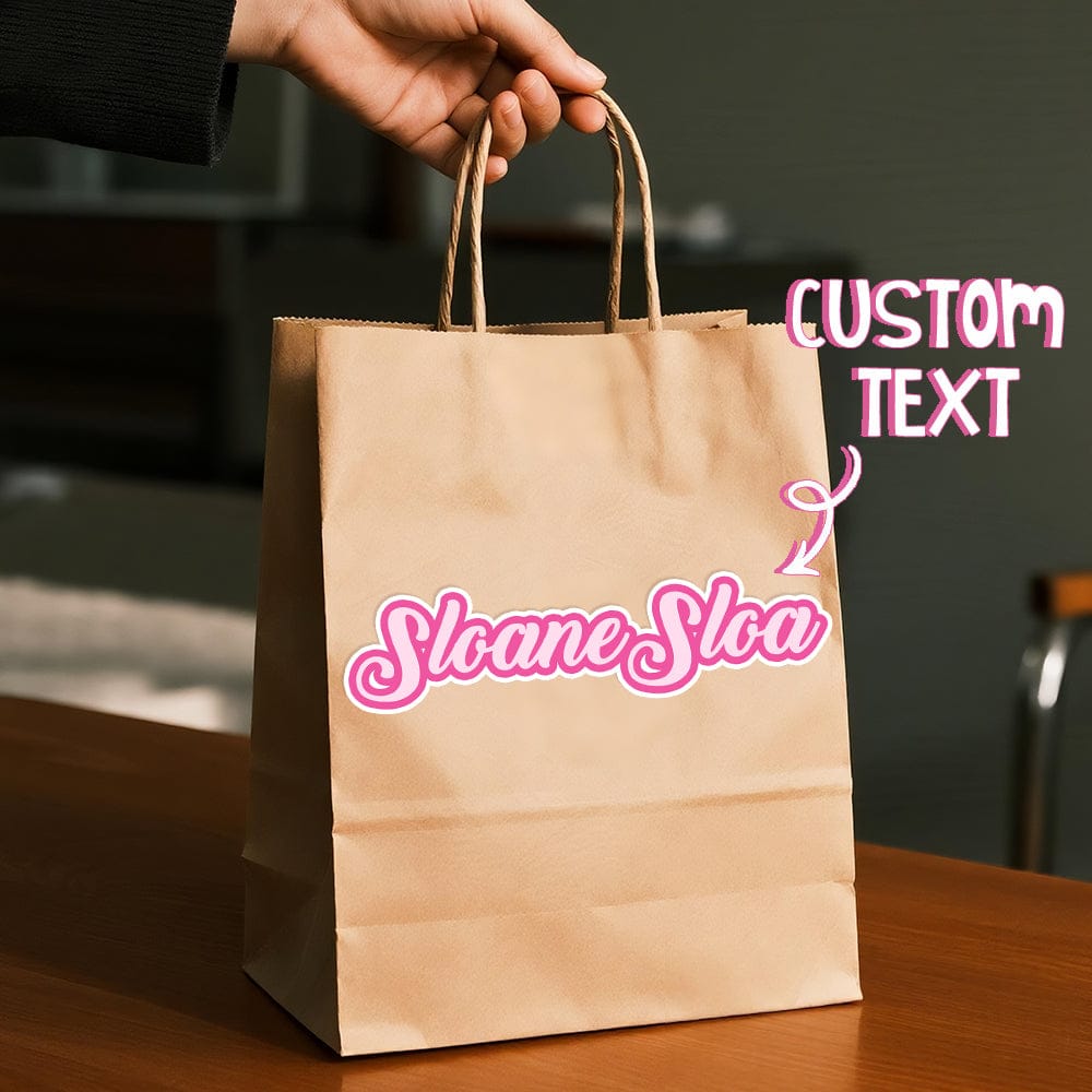 Custom Name Colorful Text Stickers Personalized Stationery for Back to School Gifts