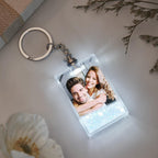 Custom Photo Illuminated Quicksand Keychain Personalized Flowing Sand Gift for Birthday Anniversary