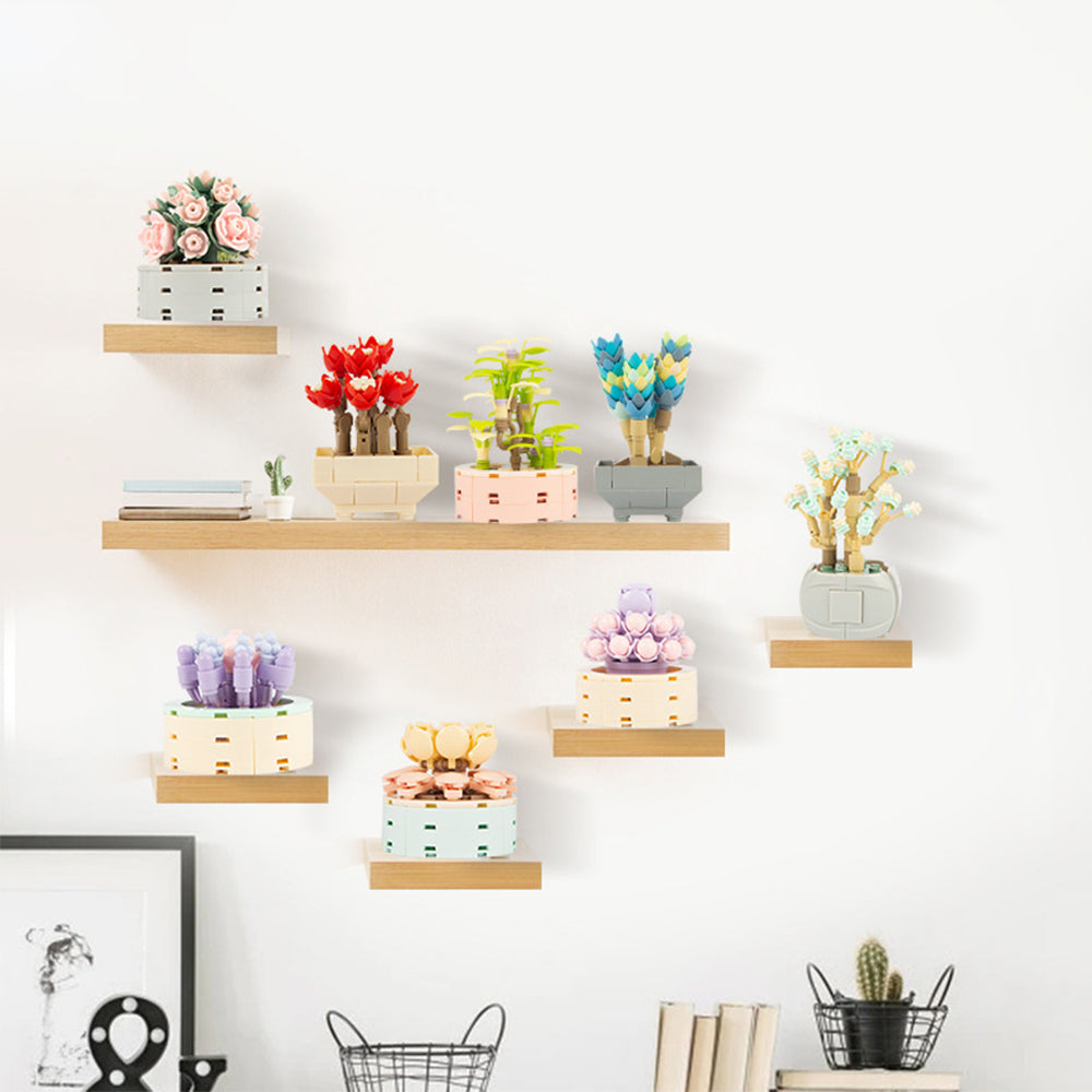 Potted Succulent Building Blocks Succulent Botanical Flower Building Bricks Gifts For Her
