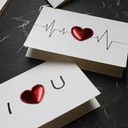 Love Greeting Card Three-dimensional Heartbeat Creative Card Set of 3 Designs