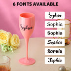 personalized champagne toasting flutes birthday bachelorette bridal favors her display
