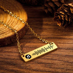 Personalized Bar Necklace Music Code Necklace Engraved Name Stainless Steel Necklace Gift