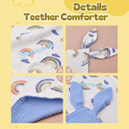 Personalized Soothe Towel Bibs Cute Soft Sleeping Towel with Embroidered Name Gifts for Baby