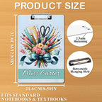Custom Text Name Folder with Stationery Bouquet Design – Teacher's Day & Back to School Gift