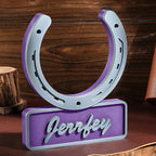 Personalized 3D Horseshoe-shaped Stable Door Name Plate Gift for Horse Lovers Farmers