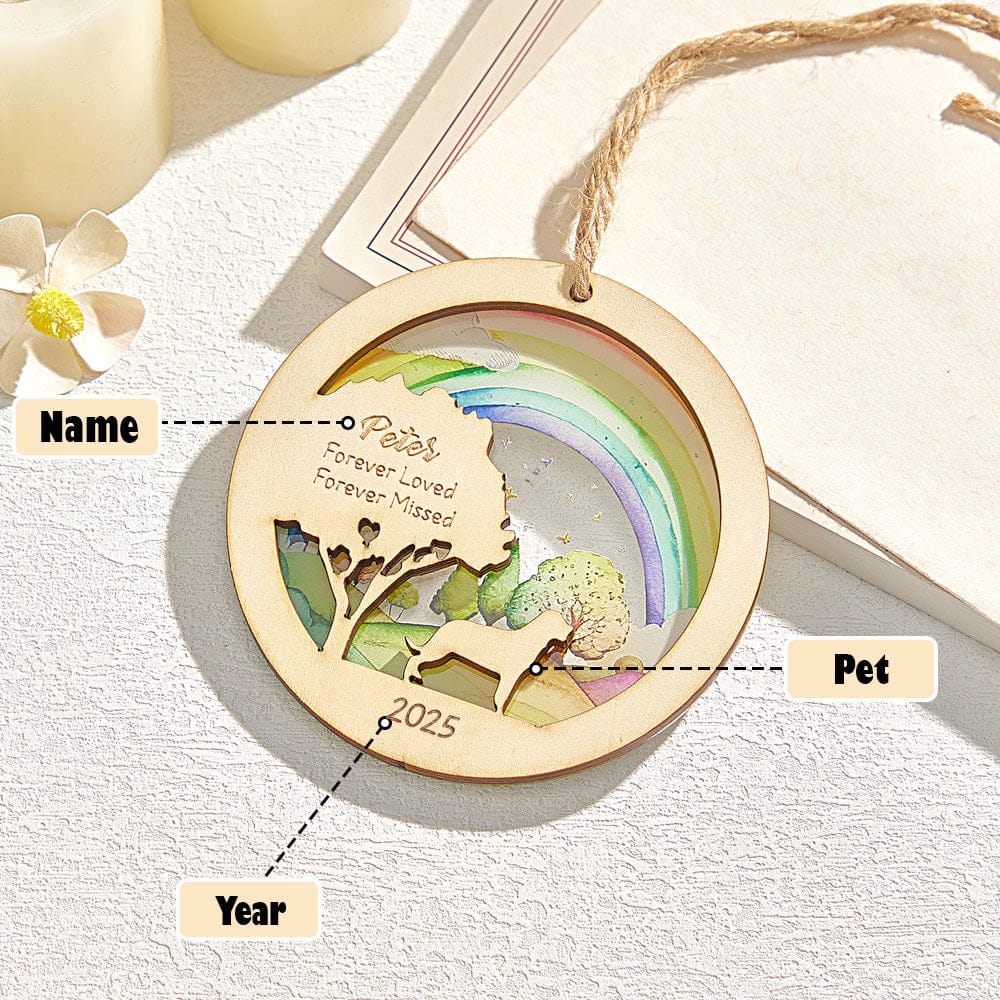 cat memorial ornament rainbow bridge keepsake personalized design