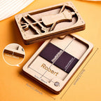 Personalized Wooden Needle Box Holder with Magnet Needle Storage Tool Gift for Craft Lovers