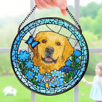 E Love Feels Close Again Suncatcher Ornament Window Memorial Gift for Loss of Dog