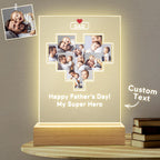 father s day gift custom photo plaque personalized glass nightlight design custom gift for everyday use