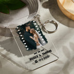 Custom Photo Music Plaque Personalized Glass Keychain Gift Foe Lover