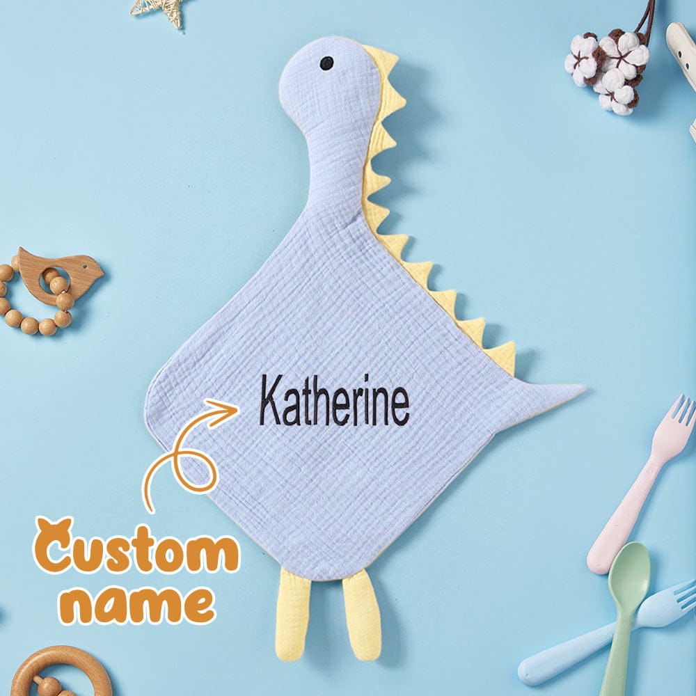 Personalized Baby Soothing Towel Soft Sleeping Swan Towel with Embroidered Name Gift for Baby