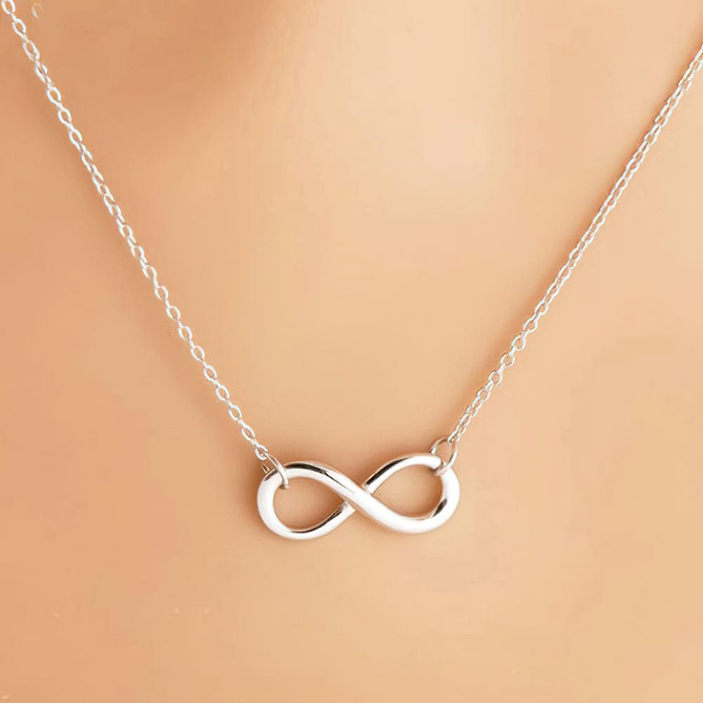 Custom Message Card with Infinity Necklace Best Birthday Gift for Women