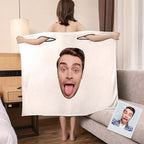 Custom Face Wrap Towel Dress Personalized Bathrobe Bath Towel