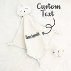 Personalized Soothe Towel Bibs Soft Sleeping Doll Towel with Embroidered Name Gift for Baby