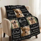 Blanket Flannel Personalized Dog Memorial Throw Custom Photo Cozy Comfort Gift