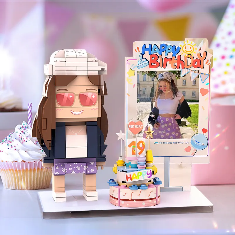brick figure personalized gift for daughter birthday main image