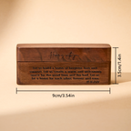 Personalized Engraved Wood Rings Bearer Box with Vow of Happiness Wedding Proposal Gift for Couple