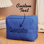 Personalized Waffle Cosmetic Bag Makeup Bag Makeup Organizer Gift for Her