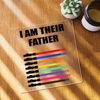 name light saber i am their father acrylic plaque for father s day ornament for dad personalized gift photo