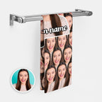 Personalized Face Towel Custom Photo Name Towel