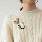 Adorable Handmade Felt Kitten Brooch - Perfect Gift for Cat Lovers
